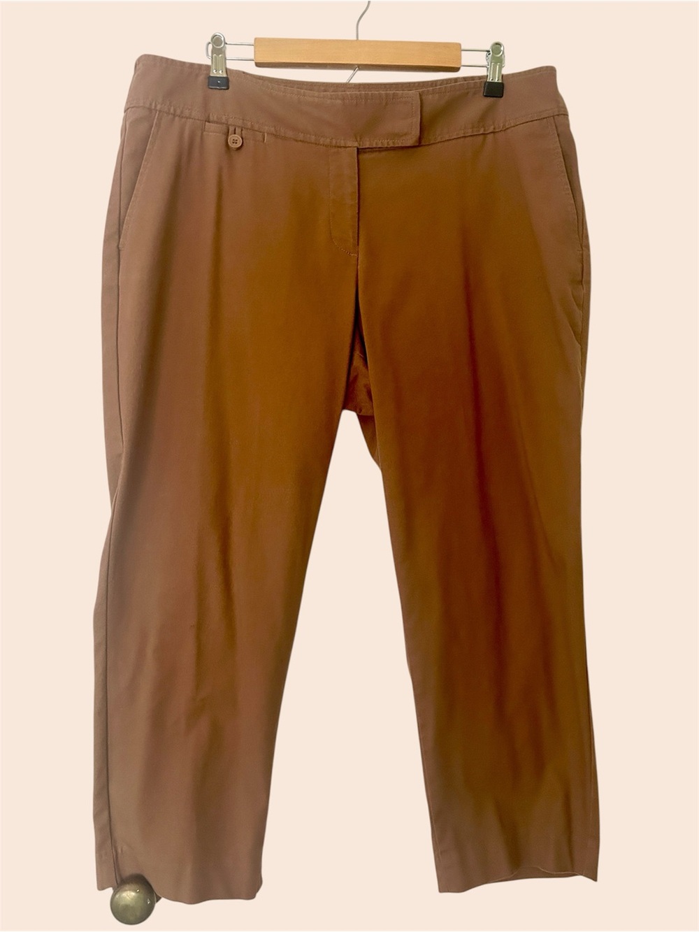 Talbots Signature Ankle Pants Brown Light Stretch Women's Plus size 16W